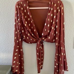 Nasty Gal Bell Sleeve Blouse